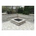 Custom Stone Firepit and Seat wall with Brussels Patio