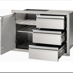 Napoleon 42 or 36-Inch Stainless Steel Single Door and Triple Drawer