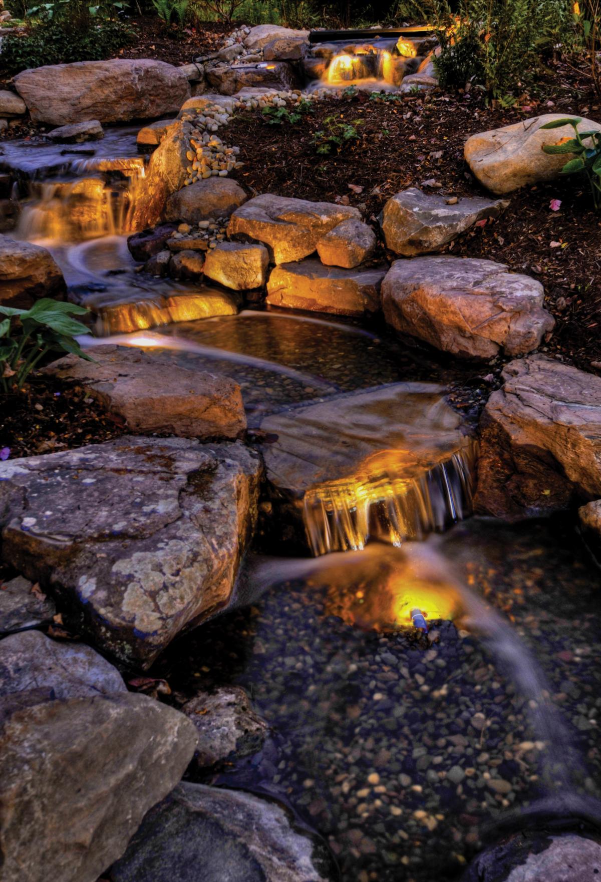 Color changing top waterfall lights