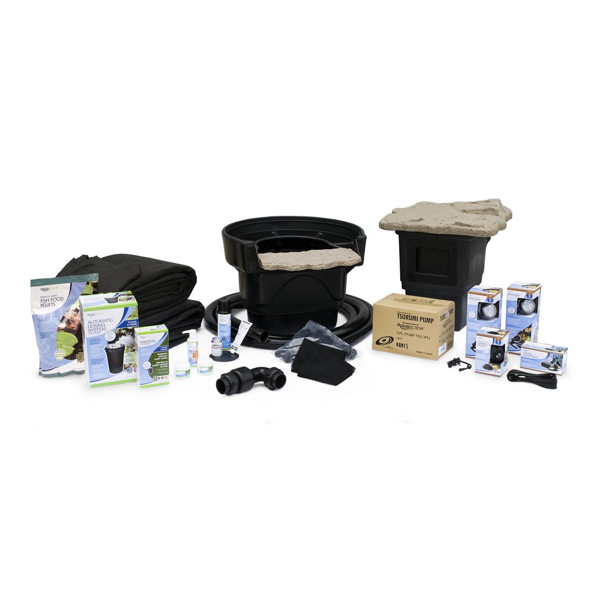 Medium Pond Kit 11' X 16' Backyard Pond Kits Water Garden Wat...