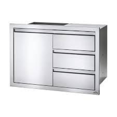 36 x 24 inch Single Door & Triple Drawer Combo