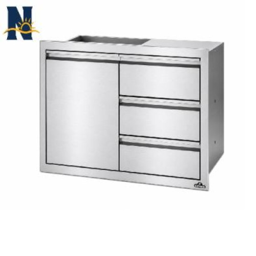 36 x 24 inch Single Door & Triple Drawer Combo