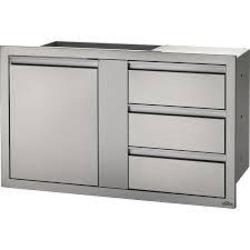 42 x 24 inch Large Single Door & Triple Drawer