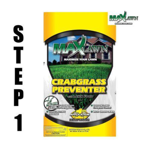 Max Lawn Step 1 Crabgrass Preventer w/ Lawn Food 22-0-4 Max Lawn Step 1 Crabgrass Preventer w/ Lawn Food 22-0-4
