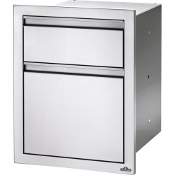 Napoleon 18-Inch Stainless Steel Large and Standard Double Drawer